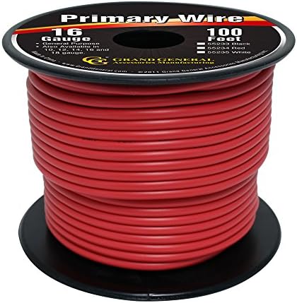 Cable primario 100pies color rojo