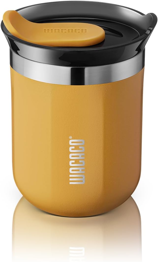 Taza viaje acero inox doble pared 180ml color ámbar