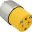 Conector acero 20A 125V salida cable blindado