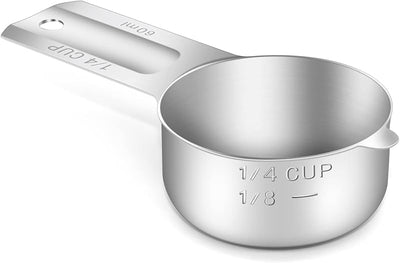 Taza medidora 1/4 taza 60ml acero inox
