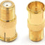 Cable RG6 conector F macho a hembra extensor oro paquete 5