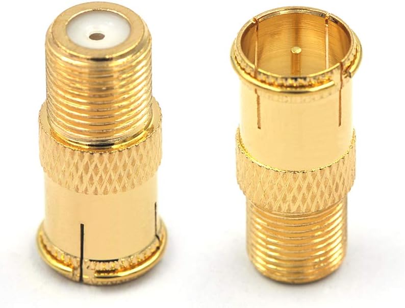 Cable RG6 conector F macho a hembra extensor oro paquete 5