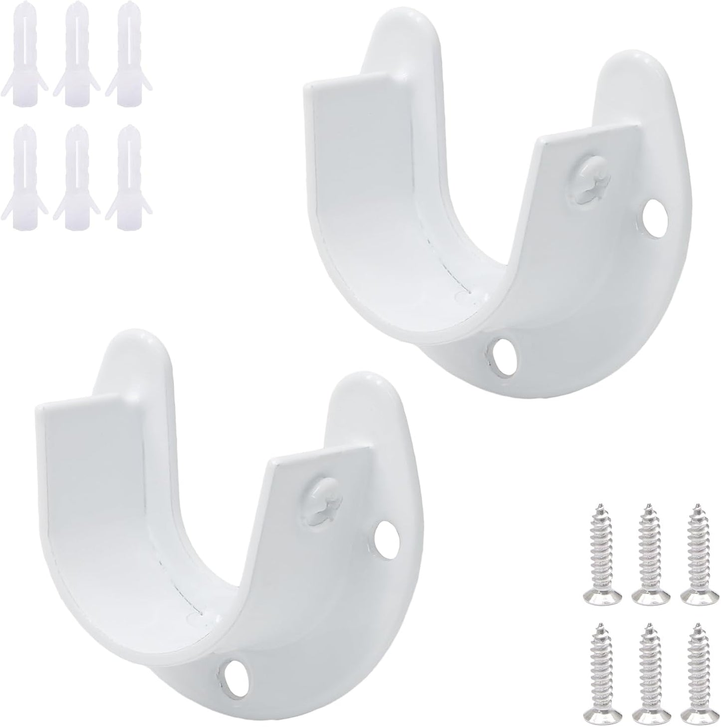 Soportes barra armario acero inox 1" 2 Uds