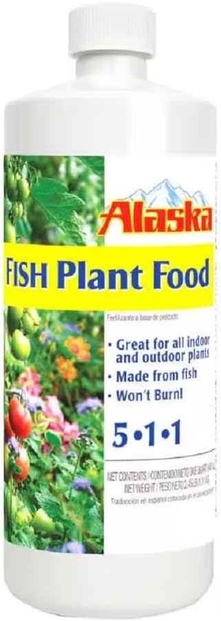 Fertilizante emulsión pescado 5-1-1 1qt Blanco