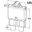 Disyuntor cuchilla 25A 12-28V fusible marino blanco
