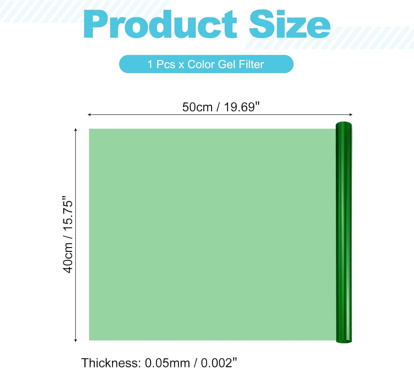 Filtro gel luz estudio 15.7x19.7pulg color verde oscuro paquete 2