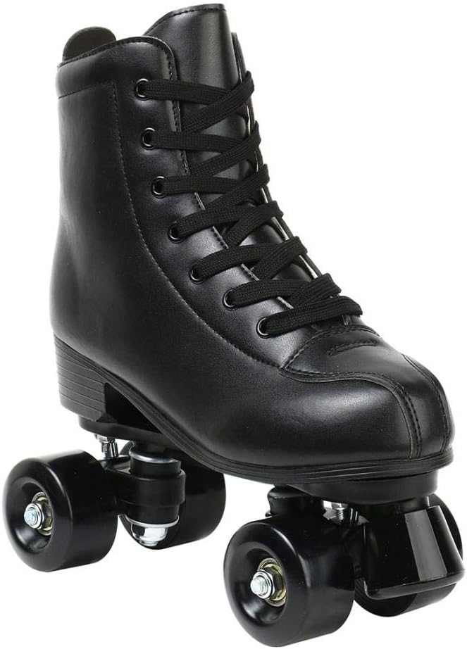 Patines Cuero Caña Alta Ajustables Doble Fila Adultos