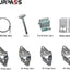 Kit herrajes puerta garaje 8ft rodillo bisagra soporte