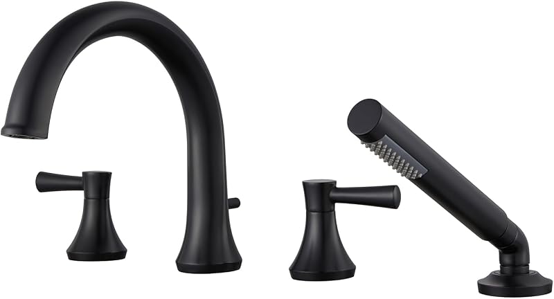 Grifo bañera latón ducha de mano color negro