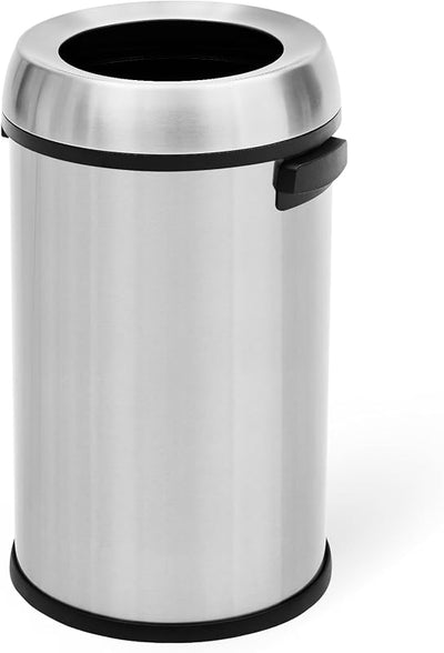 Basurero cocina 17gal acero inox cepillado 65l
