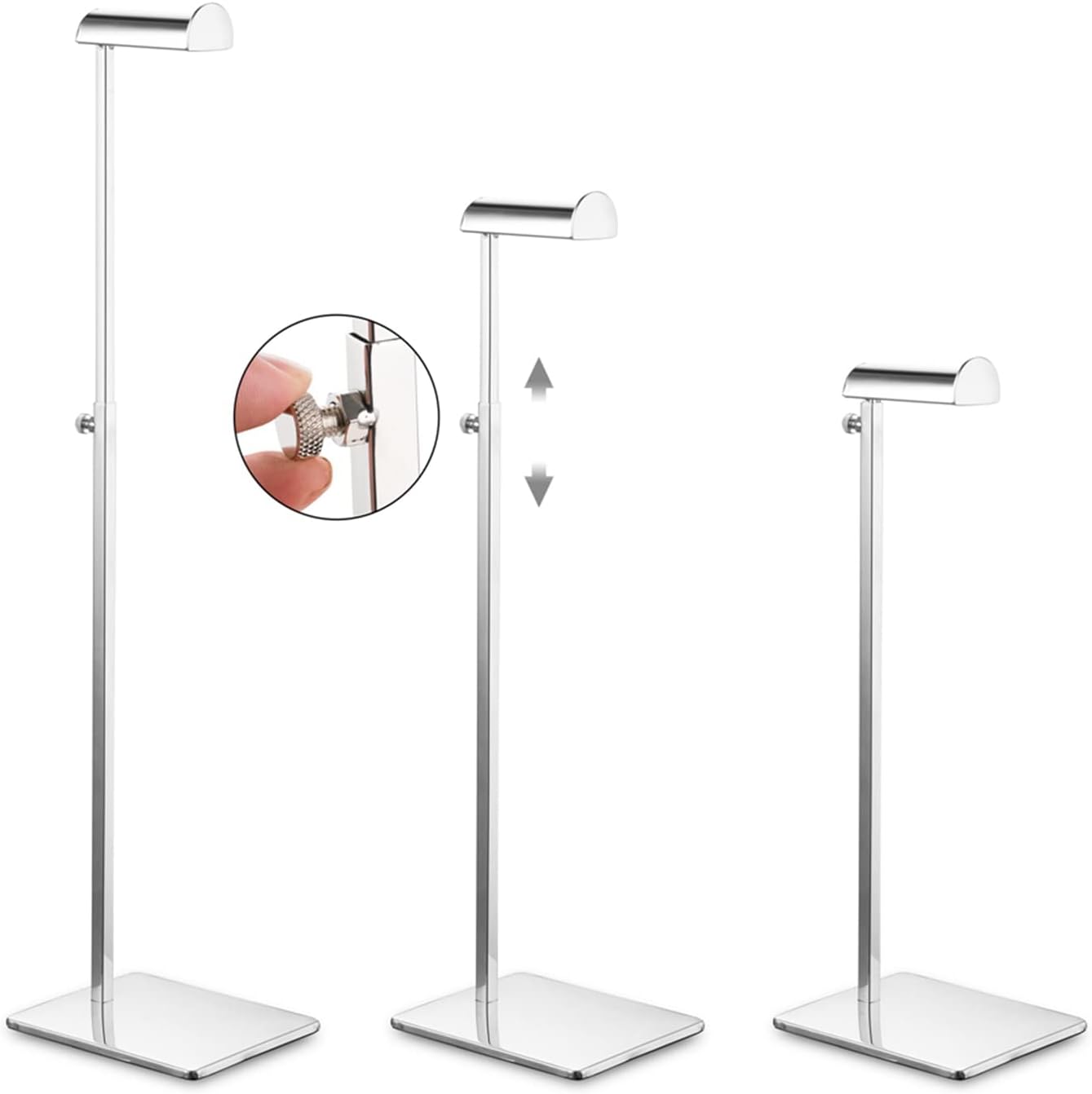 Set 2 soportes cromados para monederos ajustables