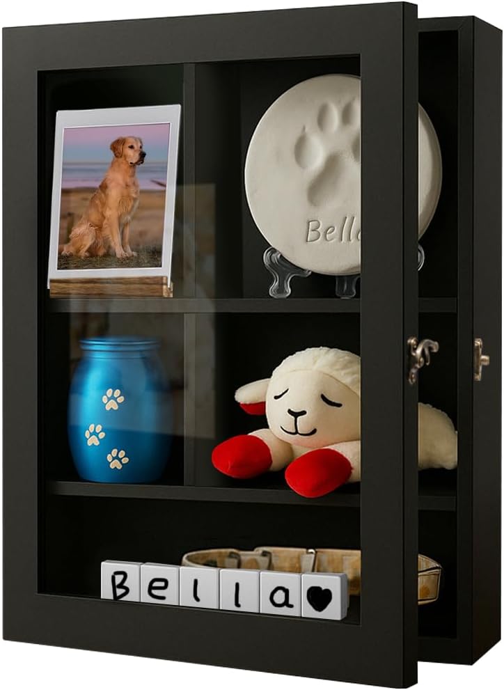 Caja sombra conmemorativa madera 12x16pulg estantes
