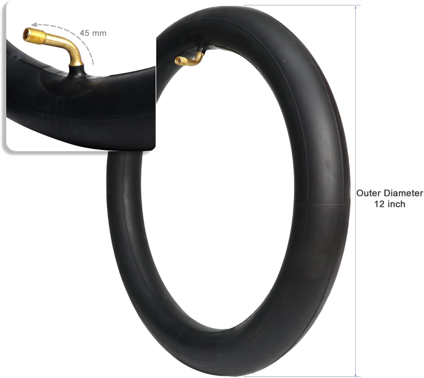 Tubo bicicleta resistente válvula curvada CR202