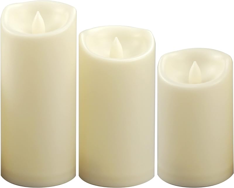 3 Velas LED impermeables exteriores con temporizador