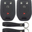 2 Fundas Silicona Negro con Botones Llavero Inteligente GMC
