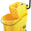 Cubo trapeador escurridor pedal amarillo profesional