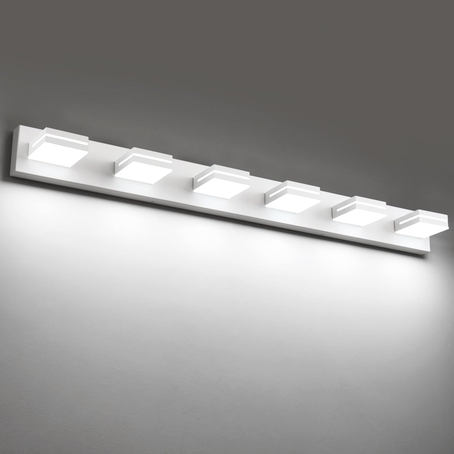 Lámpara LED acrílico baño 6 luces 48pulg blanco frío