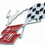 2 Emblemas Metal Impala SS Chevy 61-62 Cromo/rojo