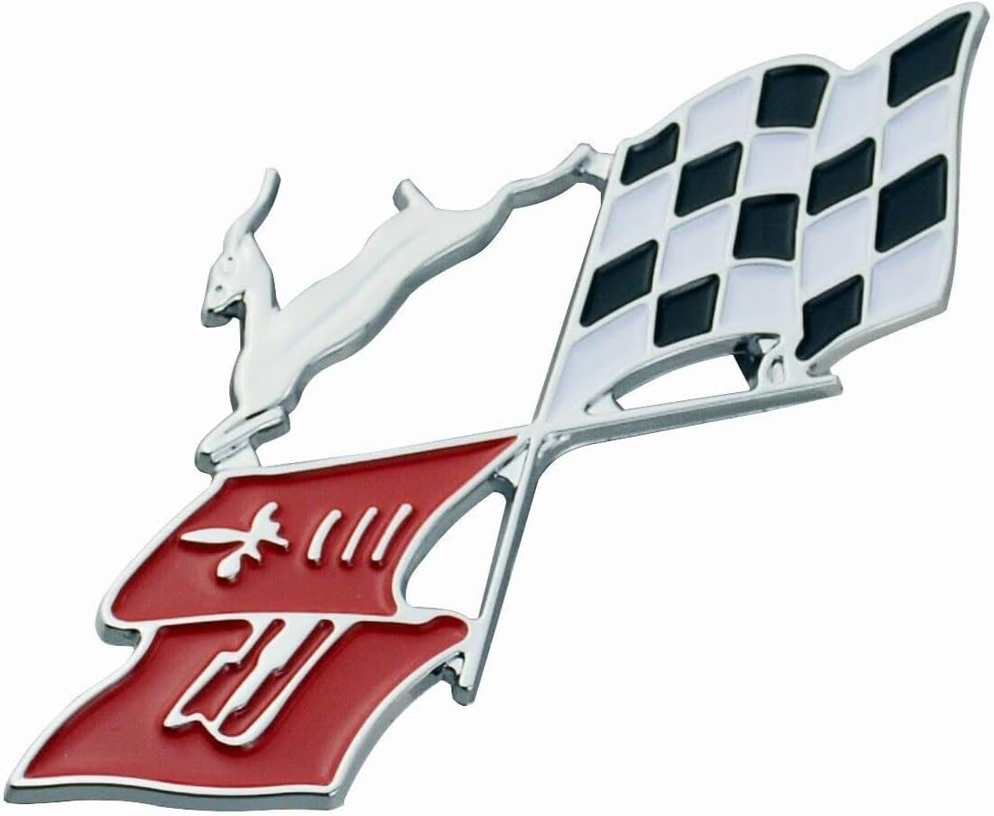2 Emblemas Metal Impala SS Chevy 61-62 Cromo/rojo