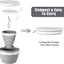 Set tazas silicona plegables camping con tenedor acero inox