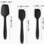 Set 3 espátulas silicona mango ergonómico antiadherente negro