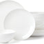 Juego 12 Pzas Servicio 4 Porcelana Hueso Apto Lavavajillas
