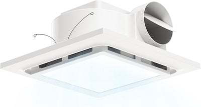 Ventilador baño 8pulg con luz LED 3 colores 110CFM