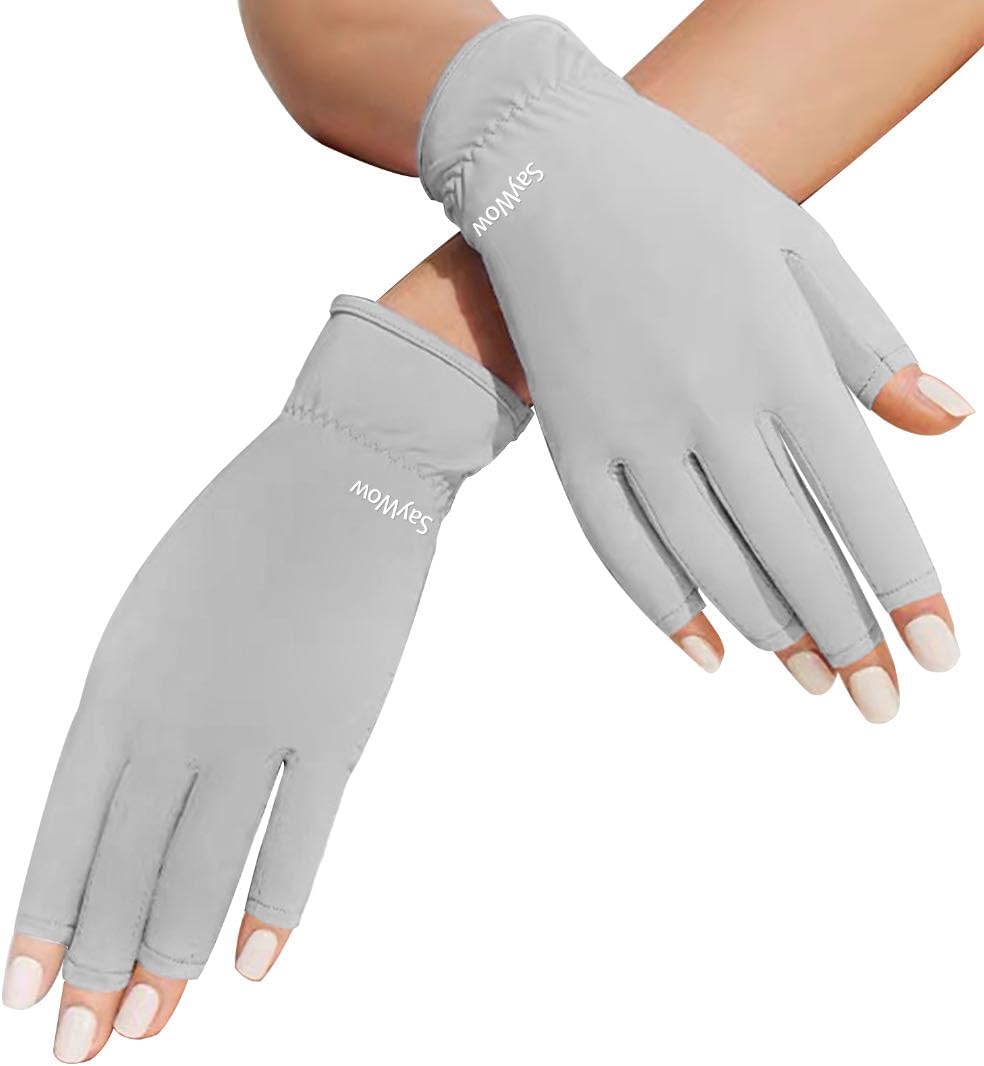 Guantes sin dedos mujer protección UV pantalla táctil