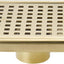 Desagüe ducha cuadrado 6pulg acero inox SUS304 cepillado dorado