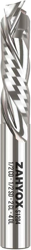 Broca enrutador CNC espiral compresión 1/2" 2" corte 4"