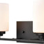 Tocador 2 luces Durham Collection acabado negro