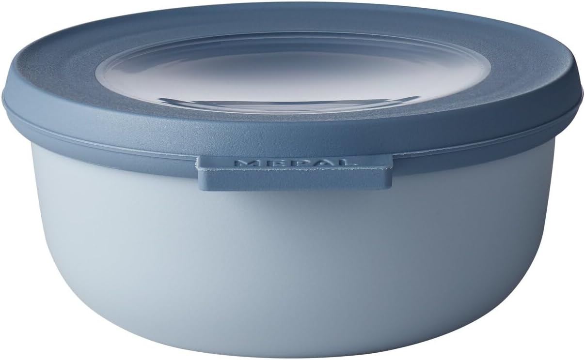 Cuenco Almacenar Servir Alimentos con Tapa 11oz Azul