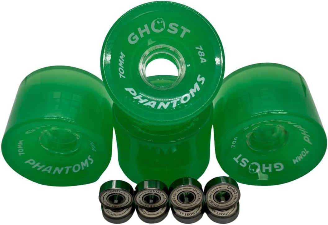 Ruedas longboard 2.756pulg semitransparentes ABEC-7