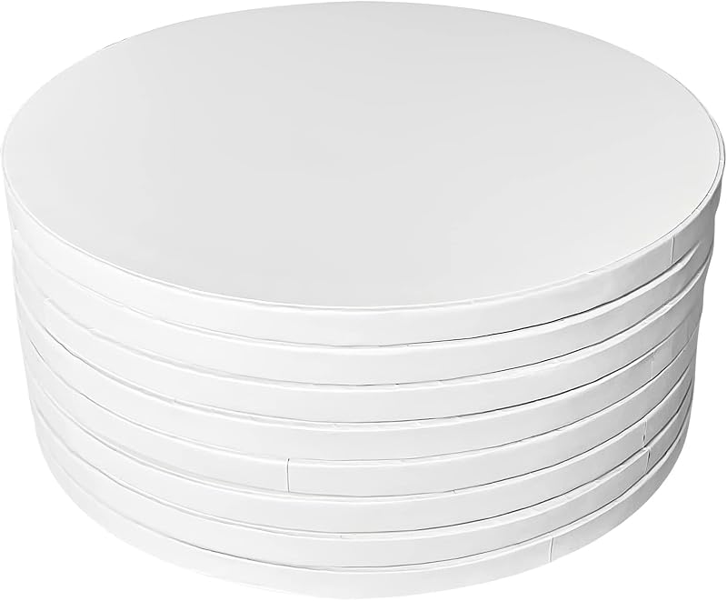 6 Pzas Tablas Redondas 10pulg para Tartas Base Circular Profesional