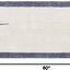 Alfombra baño algodón antiderrap conchas marinas 24x60"