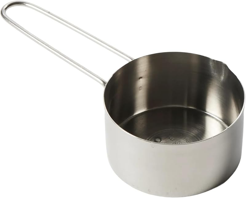 Taza medidora acero inox 1/2 taza color plata