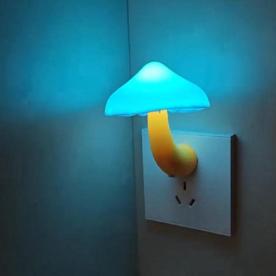 Lámpara LED hongo con sensor de luz pack 2 luces nocturnas