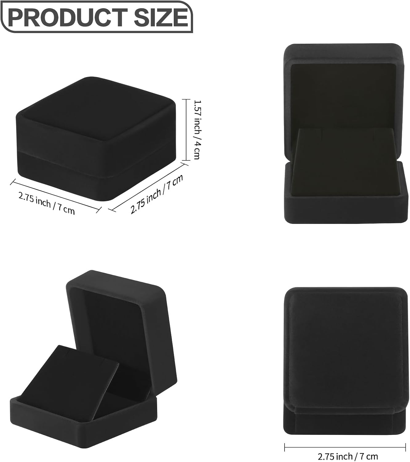 Estuche joyas terciopelo 2 pzas con soporte
