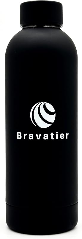 Botella agua acero inox 17oz doble pared aislada vacío negro