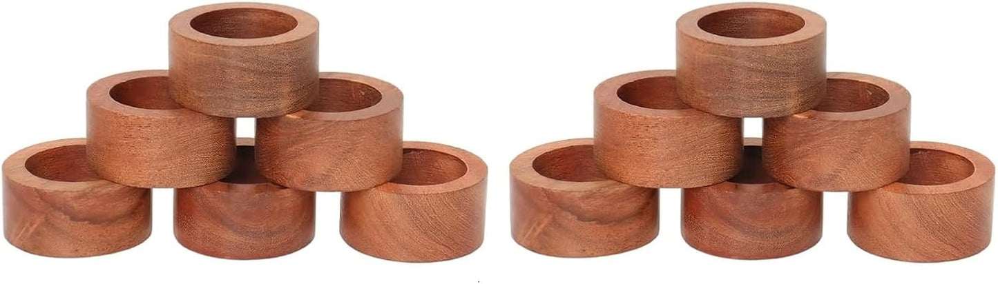 Juego 12 Servilleteros Madera Acacia Mesa Comedor