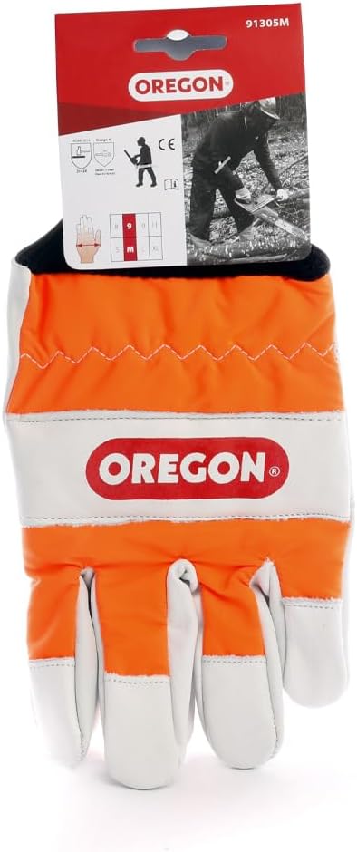 Guantes motosierra mano izquierda cuero talla mediana