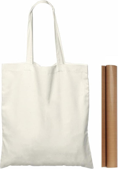 100 Bolsas Algodón 15x16" Blanco con Hoja Teflón