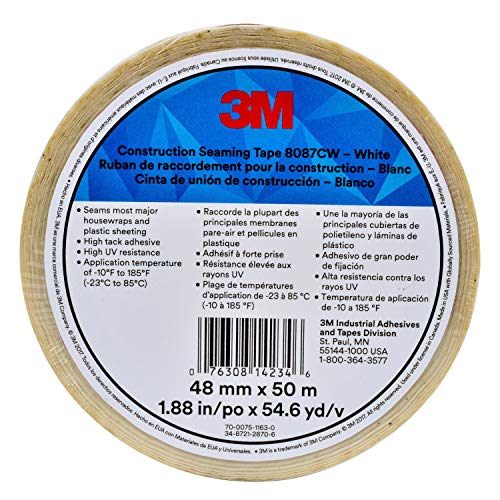 Cinta costura construcción 1.890pulg x 164ft blanca