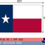 Bandera Texas 3x5ft 2 ojales latón poliéster rojo azul blanco