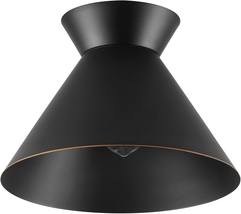 Lámpara techo empotrada 1 luz negro mate bronce cocina