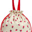 Bolsa almuerzo retro pana con cordón texturizada suave fresa