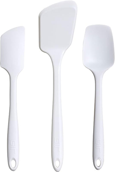 Set 3 utensilios silicona espátula volteador cuchara