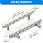 Manijas níquel cepillado 4" acero inox para armarios set 45