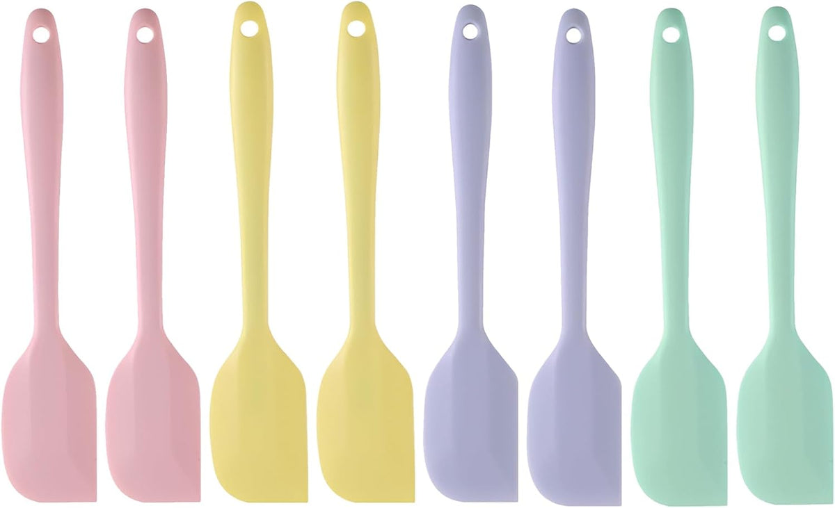 Set 8 Espátulas Silicona 8.3pulg Flexibles Calor