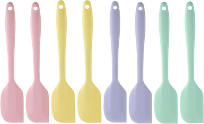 Set 8 Espátulas Silicona 8.3pulg Flexibles Calor